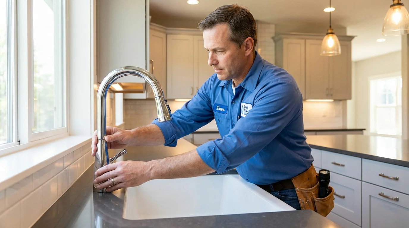 Kitchen faucet installation by Johns Plumbing LLC in Metropolis